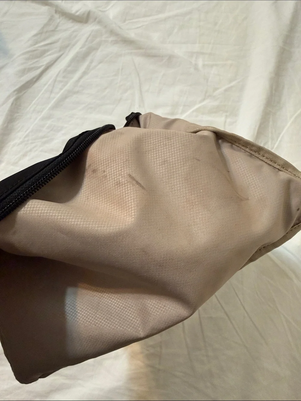 Tumi Black Nylon Zip Pouch with Gold Hardware